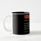 Funny Video Editor - Definition Zweifarbige Tasse (Links)