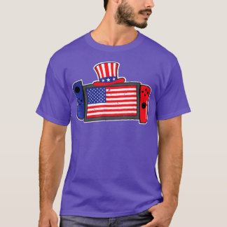 Funny Video Game 4th Of July Gamer Kids American F T-Shirt