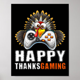 Funny Video Game Console Türkei Erntedank Gamer Poster