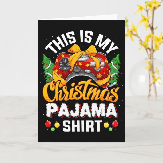 Funny Video Game Controller Weihnachts-Weihnachtsm Karte (Gelbe Blume)