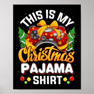 Funny Video Game Controller Weihnachts-Weihnachtsm Poster