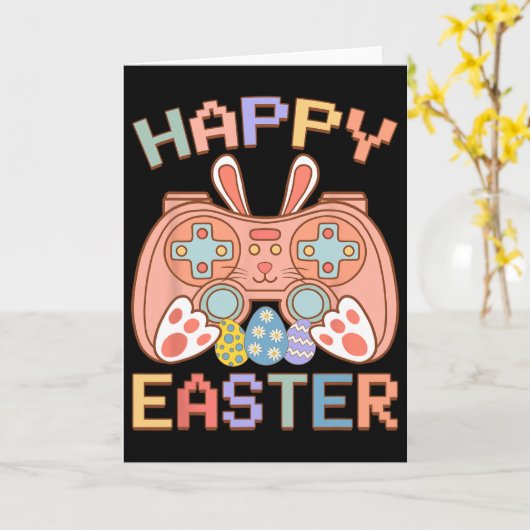 Funny Video Game Easter Bunny Gaming Controller Ga Karte (Gelbe Blume)
