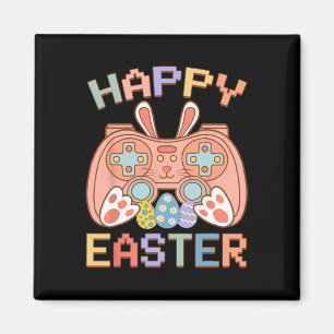 Funny Video Game Easter Bunny Gaming Controller Ga Magnet