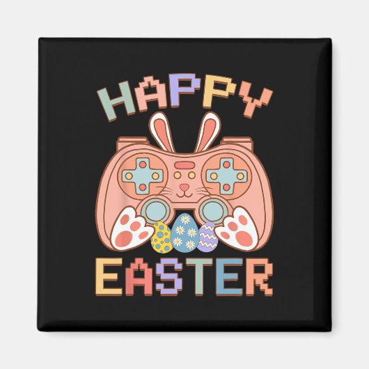 Funny Video Game Easter Bunny Gaming Controller Ga Magnet (Vorne)