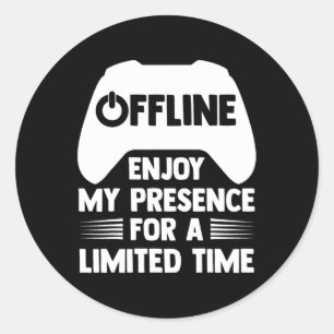 Funny Video Game für Gamer Männer Jungen Gaming 1 Runder Aufkleber
