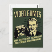 Funny Video Game Sprichwort Postkarte (Vorne/Hinten)