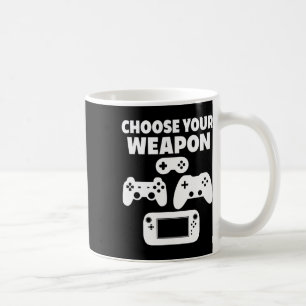 Funny Video Game Wählen Sie Ihre Waffe Kaffeetasse