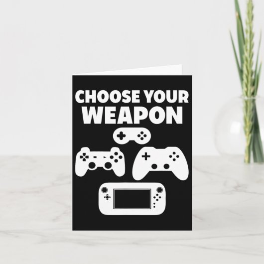 Funny Video Game Wählen Sie Ihre Waffe Karte (Vorderseite)