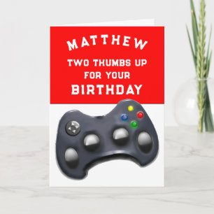 Funny Video Gamer Birthday Karte