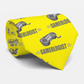Funny Video Gamer Gameologist Controller Yellow Krawatte (Gerollt)