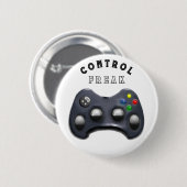 Funny Video Gamer-Geschenk Button (Vorne & Hinten)