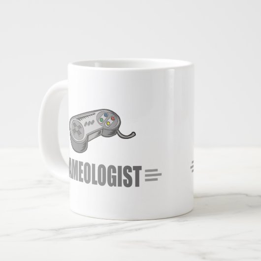 Funny Video Gamer Jumbo-Tasse (Vorderseite Links)