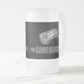Funny Video Gamer Mattglas Bierglas (VorderseiteRechts)