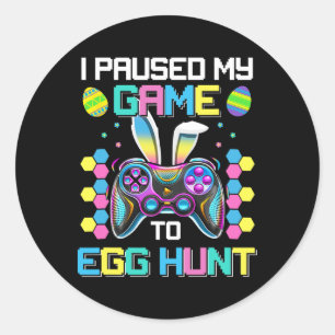 Funny Video Gamer Spaß Ich habe mein Spiel mit Egg Runder Aufkleber