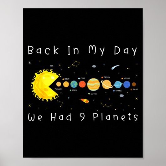 Funny Video Games Back In My Day We Had Nine Plane Poster (Vorne)