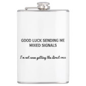 Funny Viel Glück sendet mir gemischte Signale, ben Flachmann (Vorderseite)