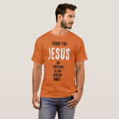 Funny "Vielen Dank JESUS für...Geld für neue Leben T-Shirt (Vorne ganz)