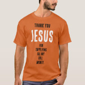 Funny "Vielen Dank JESUS für...mein Wechselgeld" T-Shirt (Vorderseite)