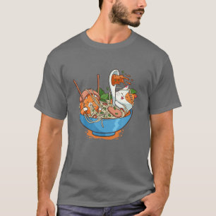 Funny Vietnamese Pho Noodle Soup Katzen spielen in T-Shirt
