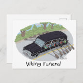 Funny Viking Beerdigung Post Card Postkarte (Vorne/Hinten)
