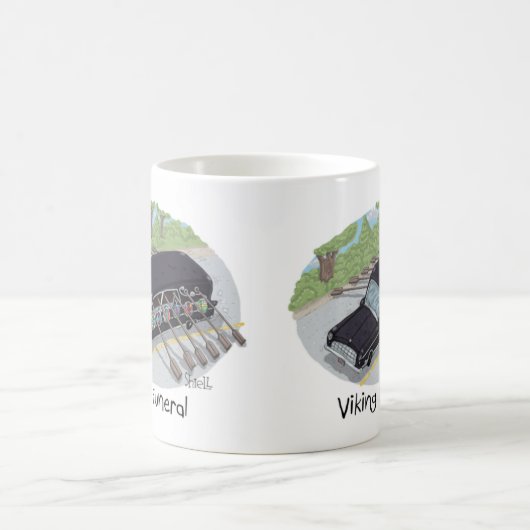 Funny Viking Beerdigung Tasse (Mittel)