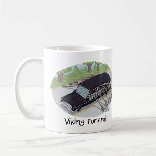 Funny Viking Beerdigung Tasse (Links)