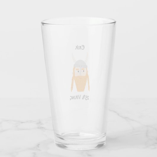 Funny Viking DNA Personalisiert Bierglas Glas (Rückseite)