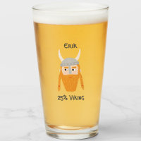 Funny Viking DNA Personalisiert Bierglas