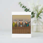 Funny Viking Drinks Cartoon Postkarte (Stehend Vorderseite)