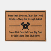 Funny Viking Mittelalterlicher Spaß Rustikal Minim Fußmatte (Vorderseite)