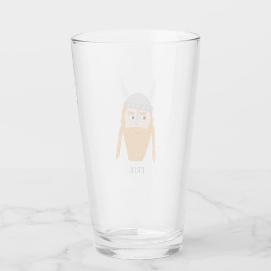 Funny Viking Personalisiert Beer Glas (Rückseite)