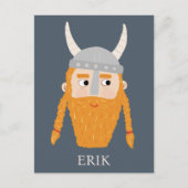 Funny Viking Personalisiert Postkarte (Vorderseite)