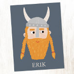 Funny Viking Personalisiert Postkarte<br><div class="desc">Ein lustiges Viking,  perfekt für Ihren Lieblings-Skandinavier. Originelle Kunst von Nic Squirrell. Ändern Sie den Namen,  um ihn zu personalisieren.</div>