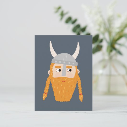 Funny Viking Postkarte (Stehend Vorderseite)