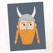 Funny Viking Postkarte