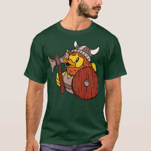 Funny Viking Rubber Duck Ax Schild Helm Bart Gi T-Shirt