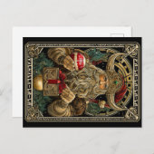 Funny Viking Santa Claus Valhalla Christmas Yule Postkarte (Vorne/Hinten)