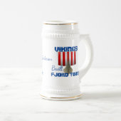 Funny Viking Ship "Fjord Tough" Bierglas (VorderseiteRechts)