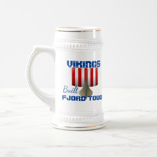 Funny Viking Ship "Fjord Tough" Bierglas (Links)