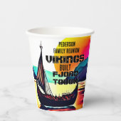 Funny Viking Ship "Fjord Tough" Pappbecher (Vorderseite)