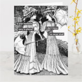 Funny Viktorianisch Housefrau Karte (Gelbe Blume)