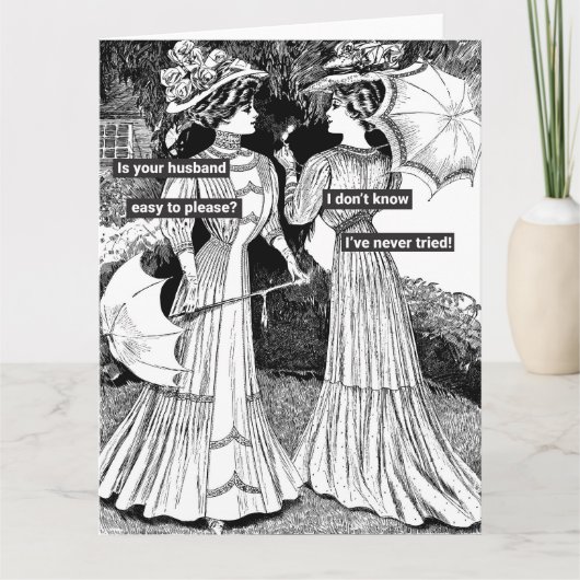 Funny Viktorianisch Housefrau Karte (Vorderseite)