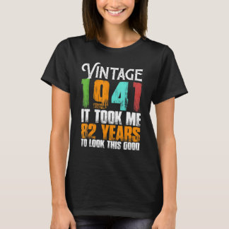 Funny Vintag 1941 82 Jahre alt Geburtstag Retro Fe T-Shirt