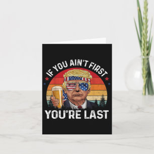 Funny Vintag 4. Juli Donald Trump trinkt mich Karte