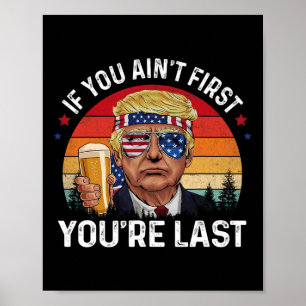 Funny Vintag 4. Juli Donald Trump trinkt mich Poster