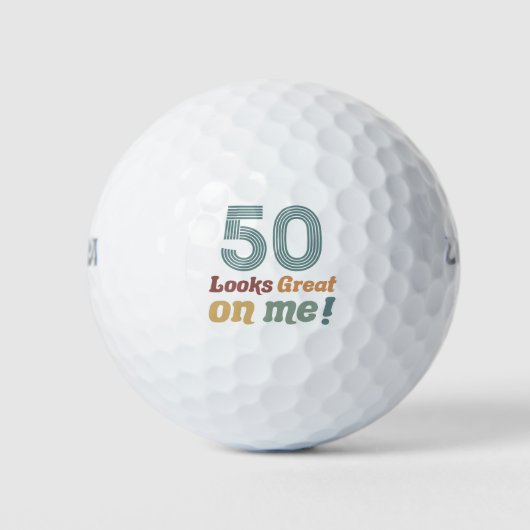 Funny Vintag 50. Geburtstag Golfball (Vorderseite)