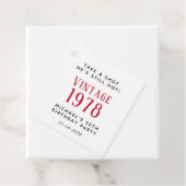 Funny Vintag 50. Geburtstagsparty Geschenkanhänger (Beispiel)