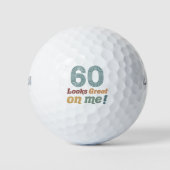 Funny Vintag 60. Geburtstag Golfball (Vorderseite)
