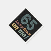 Funny Vintag 65. Geburtstag Serviette (Ecke)