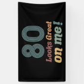 Funny Vintag 80. Geburtstag Banner (Vertikal)